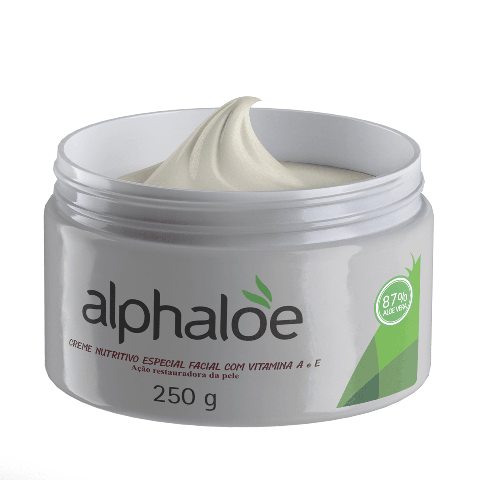 Creme Nutritivo Especial Facial com Vitamina A e E Alphaloe (87% de Babosa) 250gr